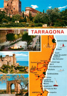 73246863 Costa Dorada Tarragona Burg Panoramakarte Costa Dorada - Sonstige & Ohne Zuordnung