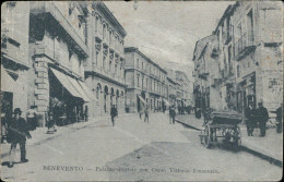 V737 Cartolina Benevento Citta' Palazzo Postale Con Corso Vittorio Emanuele 1906 - Benevento