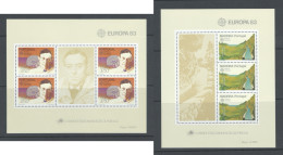 Portugal Stamps 1983 "Europa CEPT " Condition MNH #1614&1616 (2 Minisheets) - Unused Stamps