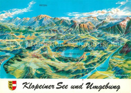 73246275 Klopeinersee Und Umgebung Kaernter Unterland Alpen Aus Der Vogelperspek - Altri & Non Classificati
