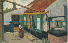 R037693 Old Postcard. Woman And Girl Near The House. W. De Haan. Alfred Stiebel. - Welt