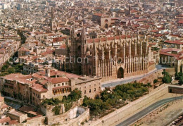 73246087 Palma De Mallorca Fliegeraufnahme Cathedrale Palacio De La Almudaina Pa - Sonstige & Ohne Zuordnung