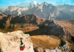 73245845 Pordoipass Seilbahn Pordoipass Pordoispitze Gegen Marmolada Dolomiten B - Otros & Sin Clasificación