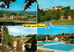 73245784 Vorau Panorama Blick Gegen Wechsel Chorherrenstift Freibad Vorau - Altri & Non Classificati