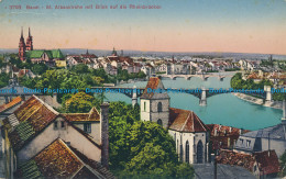 R038408 Basel. St. Albankirche Mit Blick Die Rheinbrucken. Photoglob. 1923 - World