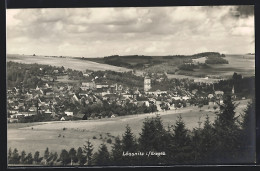 AK Lössnitz I. Erzgeb., Teilansicht Mit Rathaus  - Lössnitz