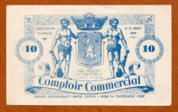 BON COMMERCIAL // BOUCHES DU RHÔNE // COMPTOIR COMMERCIAL // Bon De Dix Francs - Buoni & Necessità