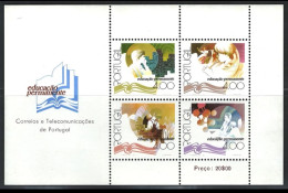 Portugal Stamps 1977 "Education System" Condition MNH #1336-1339 (minisheet) - Unused Stamps