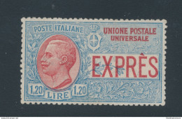 1922 Regno D'Italia , Espresso , N° 8 , 1,20 Lire Azzurro E Rosso , Centratissimo , MNH** - Autres & Non Classés
