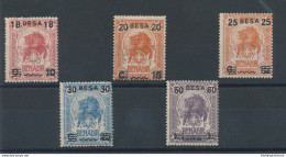 1923 SOMALIA, N° 39/43 , Leoni Soprastampati, 5 Valori , MNH** (serie Non Completa) - Somalia