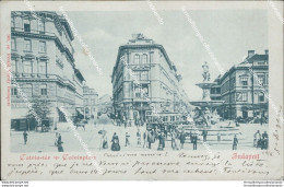 Bd28 Cartolina Budapest Calvinplats 1906 Ungheria - Other & Unclassified