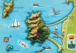 73244144 Isola Del Giglio Costa D`Argento Landkarte Isola Del Giglio - Altri & Non Classificati
