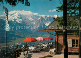 73243995 St Martin Grasberg Restaurant Terrasse Mit Zugspitzgruppe St Martin Gra - Garmisch-Partenkirchen