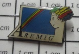 1818A Pin's Pins / Beau Et Rare / MARQUES / AREMIG ARC EN CIEL - Marques