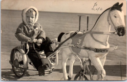 THEMES JOUETS CARTE PHOTO Petit Garcon Manège Cheval - Jeux Et Jouets