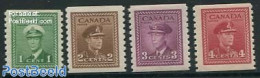 Canada 1942 Definitives, Coil, Perf. 9.5 4v, Mint NH - Nuovi