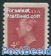 Canada 1949 4c, Carmine, Coil, Stamp Out Of Set, Mint NH - Nuovi