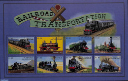 Saint Vincent 1998 Locomotives 8v M/s, Mint NH, Transport - Railways - Trains