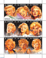 Saint Vincent 1994 Marilyn Monroe 9v M/s, Mint NH, Performance Art - Marilyn Monroe - Movie Stars - Actors