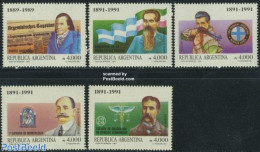 Argentina 1991 Famous Persons 5v, Mint NH, History - Nuovi