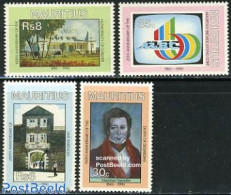 Mauritius 1990 Mixed Issue 4v, Mint NH, Performance Art - Radio And Television - Télécom