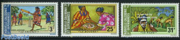 New Caledonia 1975 Tourism 3v, Mint NH, Performance Art - Sport - Various - Dance & Ballet - Cricket - Folklore - Tour.. - Nuevos