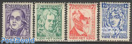 Netherlands 1928 Scientists 4v, Mint NH, Health - Science - Health - Chemistry & Chemists - Physicians - Ongebruikt