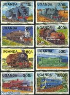 Uganda 1991 Locomotives 8v, Mint NH, Transport - Railways - Trains