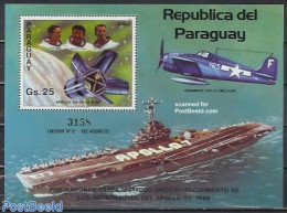 Paraguay 1983 Eisele, Schirra, Cunningham S/s, Mint NH, Transport - Aircraft & Aviation - Ships And Boats - Space Expl.. - Aerei