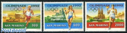 San Marino 1991 Olympic Games Barcelona 3v, Mint NH, Religion - Sport - Churches, Temples, Mosques, Synagogues - Olymp.. - Unused Stamps