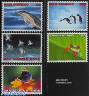 San Marino 1996 Eco Tourism 5v, Mint NH, Nature - Animals (others & Mixed) - Butterflies - Frogs & Toads - Reptiles - .. - Unused Stamps
