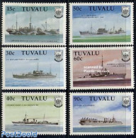 Tuvalu 1990 World War II Ships 6v, Mint NH, History - Transport - Militarism - World War II - Ships And Boats - Militaria