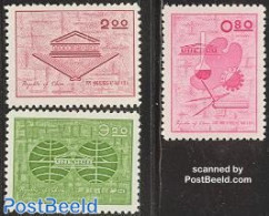 Taiwan 1962 UNESCO 3v (no Gum), Mint NH, History - Unesco - Autres & Non Classés