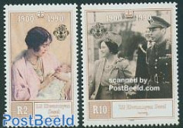 Seychelles, Zil Eloigne Sesel 1990 Queen Mother 2v, Mint NH, History - Kings & Queens (Royalty) - Case Reali