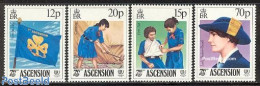 Ascension 1985 Girl Guides 4v, Mint NH, Sport - Various - Scouting - International Youth Year 1984 - Ascension