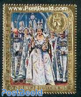 Comoros 1978 Silver Coronation 1v, Gold, Mint NH, History - Kings & Queens (Royalty) - Familias Reales