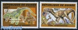 Guinea, Republic 2006 Scouting, Preh. Animals 2v, Mint NH, Nature - Sport - Prehistoric Animals - Scouting - Prehistorics