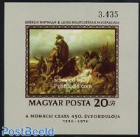 Hungary 1976 Mohacs Battle S/s Imperforated, Mint NH, Art - Paintings - Nuevos