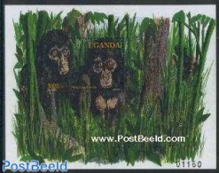 Uganda 2001 Mountain Gorilla S/s, Mint NH, Nature - Animals (others & Mixed) - Monkeys - Autres & Non Classés