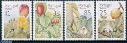 Madeira 1992 Fruits 4v, Mint NH, Nature - Cacti - Flowers & Plants - Fruit - Cactusses