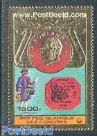 Comoros 1978 Sir Rowland Hill 1v, Gold, Mint NH, Sir Rowland Hill - Stamps On Stamps - Rowland Hill