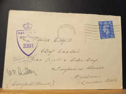 GB, Passed By Censor 3391 Oblitération Postage Paid Sans Bloc Dateur - Covers & Documents