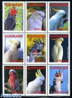 Suriname, Republic 2007 Parrots 9v, Sheetlet, Mint NH, Nature - Birds - Parrots - Suriname