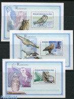 Congo Dem. Republic, (zaire) 2003 Birds Of Prey 3 S/s, Mint NH, Nature - Birds - Birds Of Prey - Owls - Autres & Non Classés