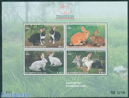 Thailand 1999 Thaipex, Rabbits S/s, Mint NH, Nature - Animals (others & Mixed) - Rabbits / Hares - Tailandia