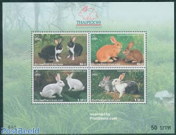 Thailand 1999 Thaipex, Rabbits S/s, Mint NH, Nature - Animals (others & Mixed) - Rabbits / Hares - Thaïlande