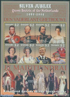 Grenada 2005 Beatrix Silver Jubilee 8v M/s, Mint NH, History - Kings & Queens (Royalty) - Netherlands & Dutch - Königshäuser, Adel