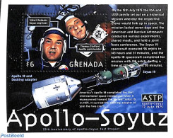 Grenada 2000 Apollo-Soyuz S/s, Mint NH, Transport - Space Exploration - Autres & Non Classés