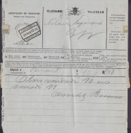 Télégramme Déposé à Dinant - Càd Bureau D'arrivée [FORRIERES /28 MARS 1908/ VOYAGEURS] - Telegrams