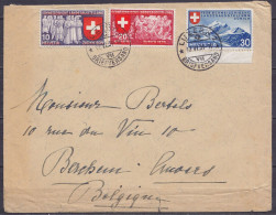 Suisse - L. Affr. N°326/28 Càpt "LUZERN 2/12.VI.1939/ BRIEFVERSAND" Pour BERCHEM Anvers - Covers & Documents